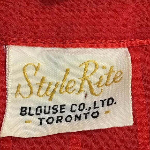 Vintage Style Rite Blouse Co Ruffled Blouse Size L - Picture 11 of 11